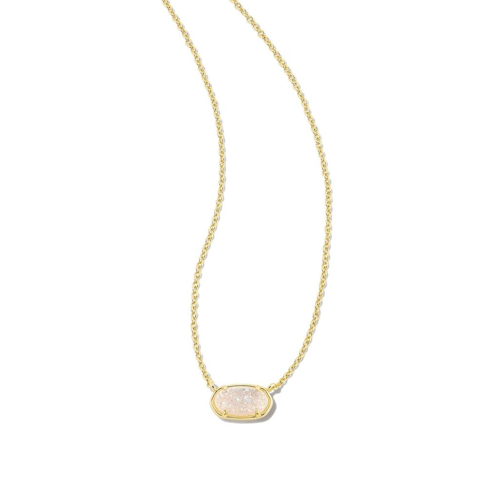 Kendra Scott Grayson Gold Pendant Necklace In Iridescent Drusy - OS